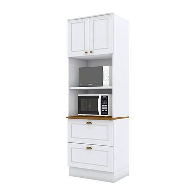 Torre Quente 2 Fornos Americana Branco Hp Com Tampo Nature – Henn