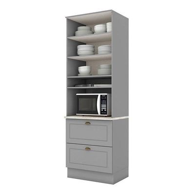 Torre Quente 1 Forno Americana Cinza Com Tampo Calcare – Henn