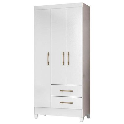 Guarda Roupa Infantil Ambiente Lima 3 Portas Branco Flex - Moval
