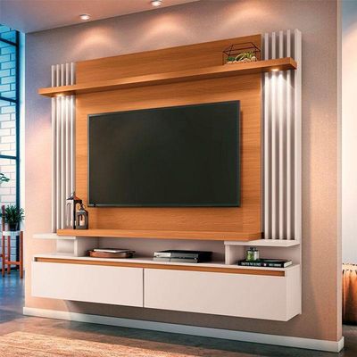 Painel Para Tv Home Suspenso Cosmo Cinamomo Off White – Hb Móveis