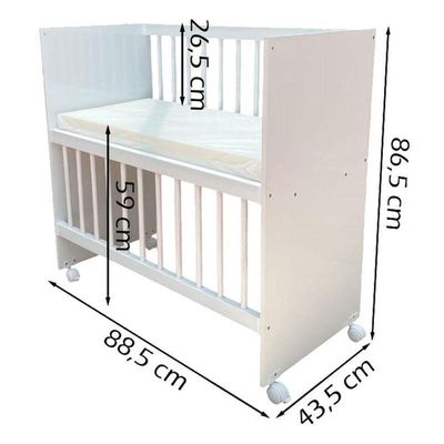 Quarto Bebê 4 Portas Com Gaveteiro Ternura Baby E Mini Berço Moisés Alegria Com Colchão - Incorplac