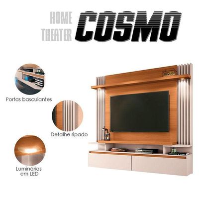 Painel Para Tv Home Suspenso Cosmo Cinamomo Off White – Hb Móveis