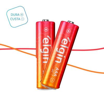 20 Pilhas Palito De Zinco Carvão 1,5v Elgin Aaa