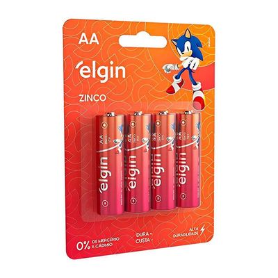 20 Pilhas Palito De Zinco Carvão 1,5v Elgin Aaa