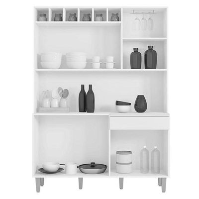 Armário Para Cozinha Kit Alice Cinza Fosco - Ajl