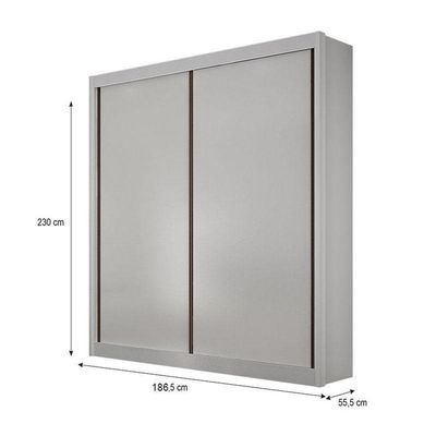 Guarda Roupa 2 Portas São Paulo Gold Branco – Leifer Móveis