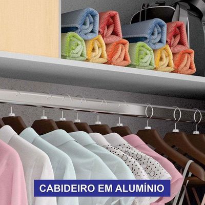 Guarda Roupa Casal 6 Portas São Carlos Branco – Leifer Móveis