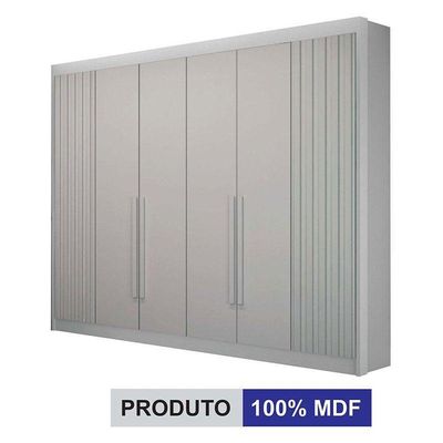 Guarda Roupa Casal 6 Portas São Carlos Branco – Leifer Móveis