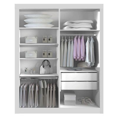 Guarda Roupa Solteiro 2 Portas Milano Branco – Leifer Móveis