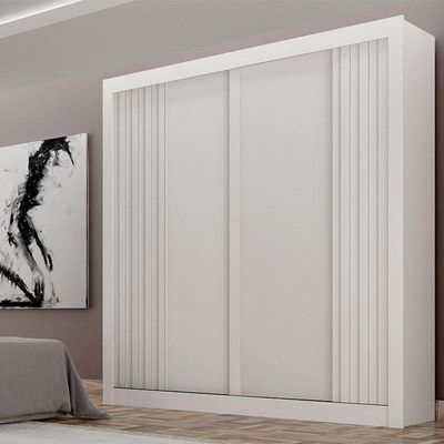 Guarda Roupa Solteiro 2 Portas Milano Branco – Leifer Móveis