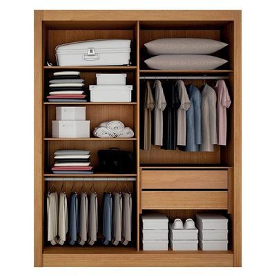 Guarda Roupa Solteiro 2 Portas Milano Com Espelho Cinamomo – Leifer Móveis