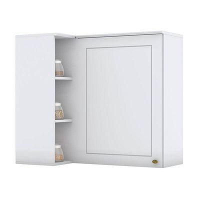 Armário Aéreo Canto Reto 1 Porta Nova York Branco Hp – Henn