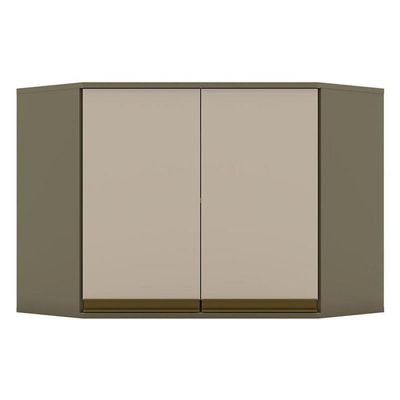 Armário Aéreo Connect Canto Obliquo 2 Portas 67 Cm Duna Cristal – Henn
