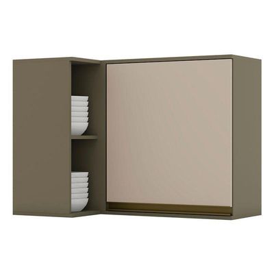 Armário Aéreo évelin Canto Reto 1 Porta Duna Cristal – Henn