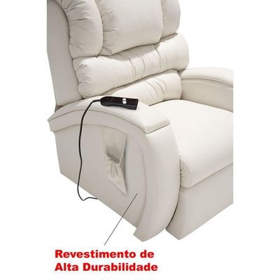 Poltrona Reclinável Imperial Zero Wall Motorizada Corano Cor:gelo 308