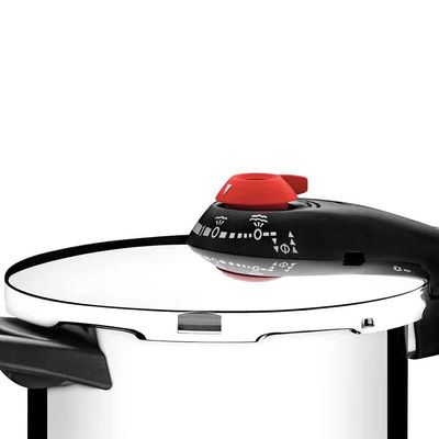 Panela de Pressão 6L Tramontina Solar em Aço Inox com Fundo Triplo e 5 Dispositivos de Segurança