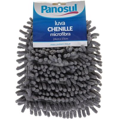 Kit 2 Luva Chenille Microfibra Multiuso 24x15cm Panosul Sortidos
