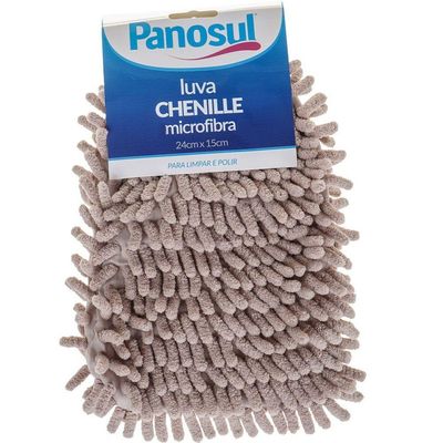 Kit 2 Luva Chenille Microfibra Multiuso 24x15cm Panosul Sortidos