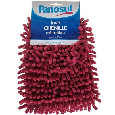 Kit 2 Luva Chenille Microfibra Multiuso 24x15cm Panosul Sortidos