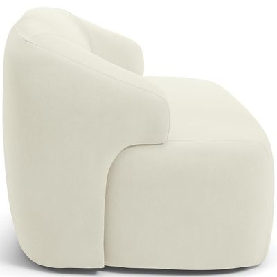 Sofá 2 Lugares Curvo Orgânico Living 150cm Barolo L06 Veludo Bege