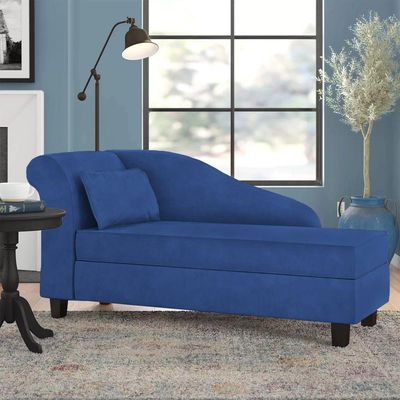 Recamier Diva França 1,60m Suede Azul Marinho - Inova Decor