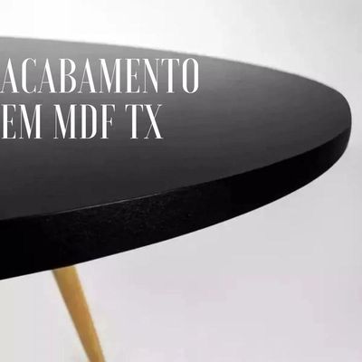 Mesa Eames Eiffel Tampo De Madeira Mdf 80cm Preto