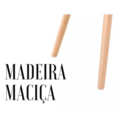 Mesa Eames Eiffel Tampo De Madeira Mdf 80cm Preto