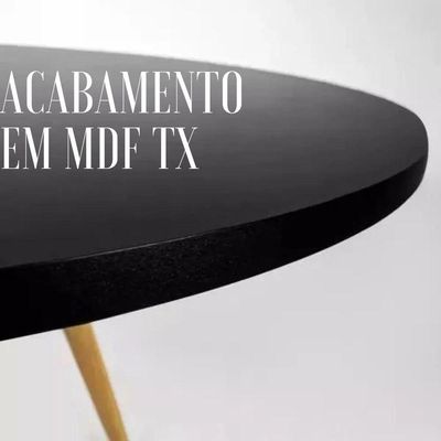 Mesa Eames Eiffel Tampo De Madeira Mdf 80cm Preto
