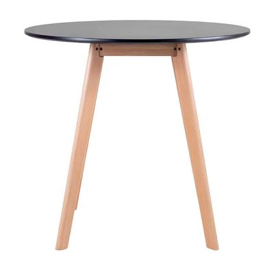 Mesa 90cm Leda Moderna Preta Jantar Cozinha E Sala