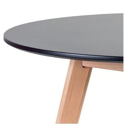 Mesa 90cm Leda Moderna Preta Jantar Cozinha E Sala