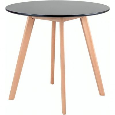 Mesa 90cm Leda Moderna Preta Jantar Cozinha E Sala