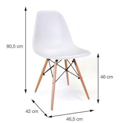 Conjunto Mesa Eiffel Quadrada 90cm Branca Com 4 Cadeiras – Design Moderno E Conforto!