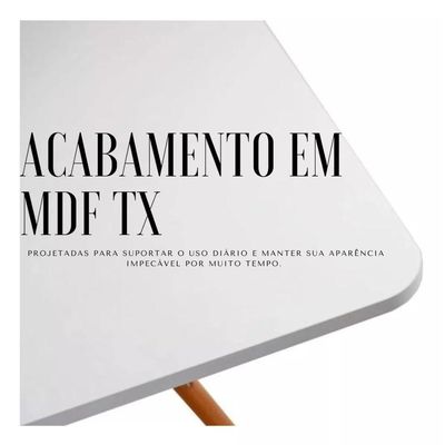 Conjunto Mesa Eiffel Quadrada 90cm Branca Com 4 Cadeiras – Design Moderno E Conforto!