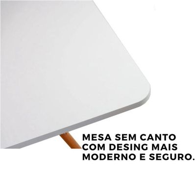Conjunto Mesa Eiffel Quadrada 90cm Branca Com 4 Cadeiras – Design Moderno E Conforto!
