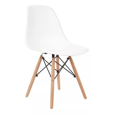 Jogo Mesa Eiffel 80cm Com 4 Cadeiras Ergonômicas Estilo Que Encanta! Cor Branco