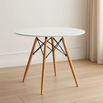 Jogo Mesa Eiffel 80cm Com 4 Cadeiras Ergonômicas Estilo Que Encanta! Cor Branco