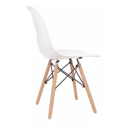 Jogo Mesa Eiffel 80cm Com 4 Cadeiras Ergonômicas Estilo Que Encanta! Cor Branco