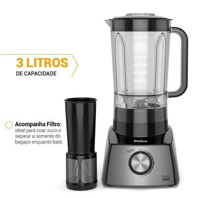 Liquidificador Philco PLQ1411P 4 velocidades 2,7L 1150W 220V