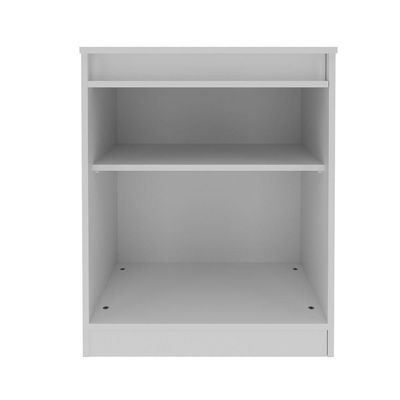 Balcão Para Escritório 60cm Com 1 Prateleira 2 Portas E Chave Branco