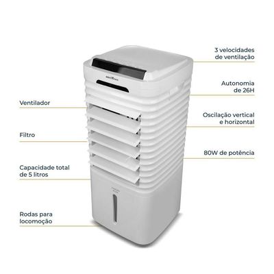 Climatizador Britânia 4 Em 1 Autonomia De 26h BCL05A 220V