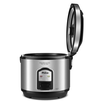 Panela De Arroz Philco 5 Xícaras PH5P Visor Glass Inox 220V