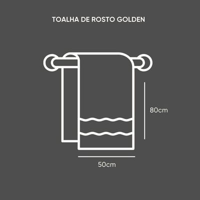Toalha De Rosto Golden 500g/m2 50x80cm Fio Penteado Appel Rosa Gloss