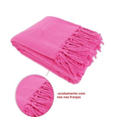 Manta Para Sofá Tipo Manta Capa De Sofá 2,40 X 1,80 Cor:Rosa