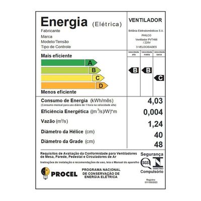 Ventilador de Coluna Philco Maxx Force 174W PVT466 220V