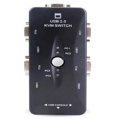 Chaveador Kvm Switch 4x1 USB Vga 4 Portas 4 Pcs/Cpu Na Mesma Estação