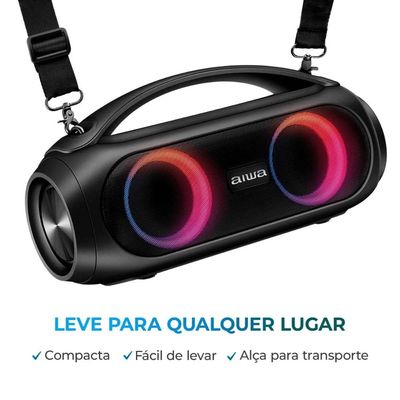 Caixa de Som Boombox Aiwa BBS-02A 50W Bluetooth