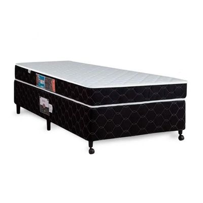 Cama Box + Colchão Castor Solteiro Montblanc Double Face D33 88x188x45cm