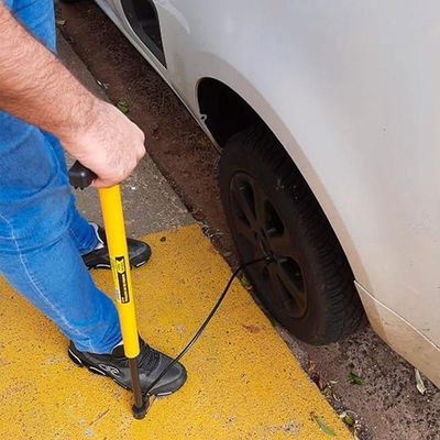 Bomba De Ar Encher Pneu De Bicicleta Bike Carro Moto Carro De Mão 50cm