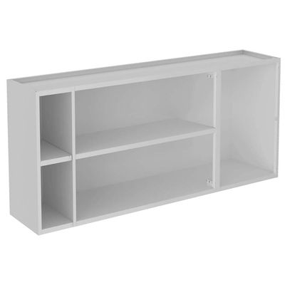 Armário Aéreo Itatiaia Diamante com 3 Portas e 2 Prateleiras - 120cm de largura - Branco
