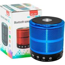 Mini Caixa De Som Portátil para Celular Ws-887 Azul